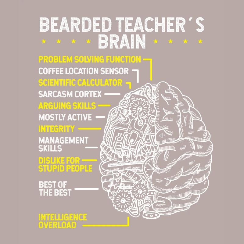 Bearded Teacher Math Teacher with Beard Teaching