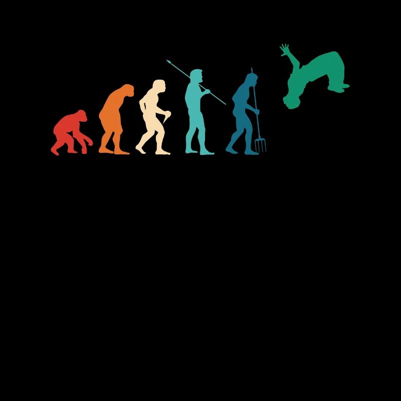 Vintage Retro Evolution Parkour Shirt Geschenk