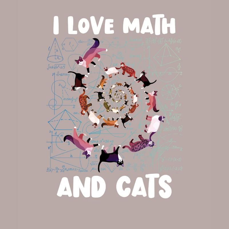 Math Kitty Cat J’adore maths et chats mathématiques