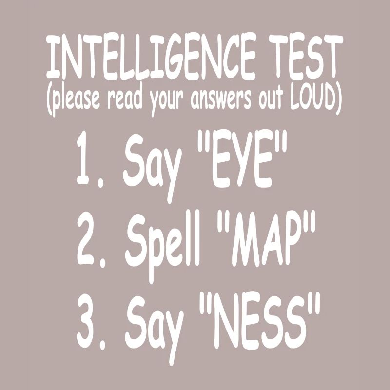 Drôle de test d’intelligence EYE MAP NESS Génial