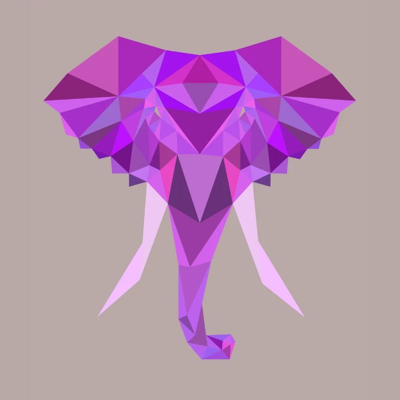 Polygone Poly Bas Éléphant