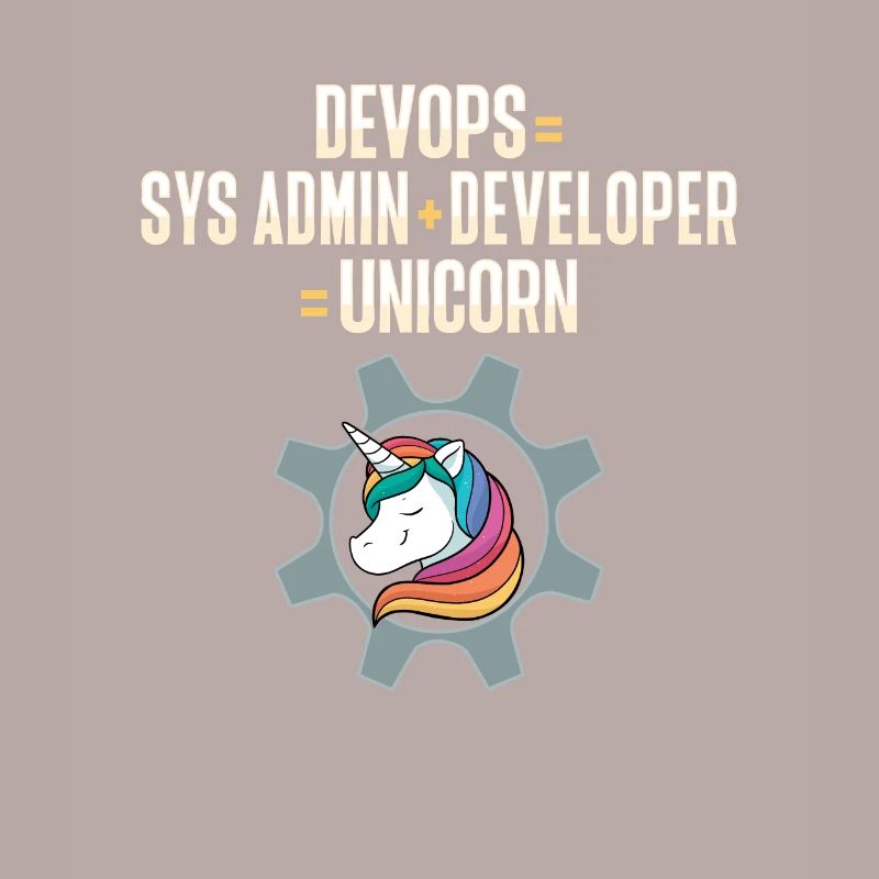 Sys-Admin Entwickler Devops-Ingenieur Einhorn