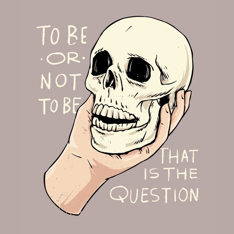 Hamlet Zitat "Sein oder Nichtsein" Design