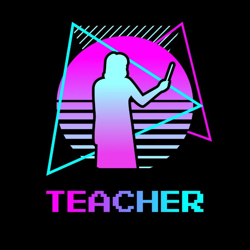 Retro Teacher Professor Teaching