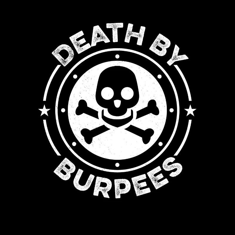 Tod durch Burpees Design für Aerobic-Workout