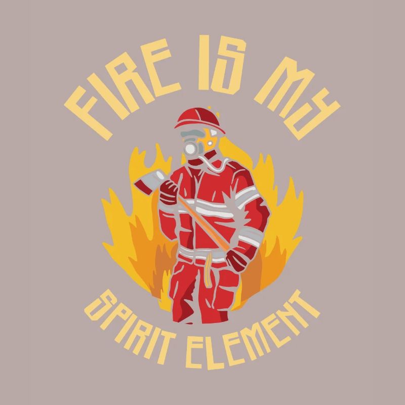 Élément de feu Pompier Pompier