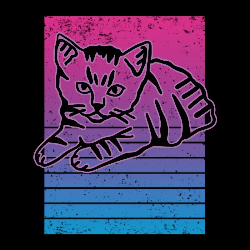 Chat graphique Retro Cat pour les propriétaires de chats