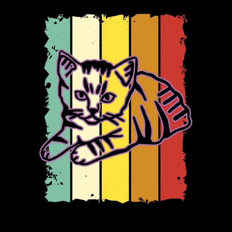 Chat graphique Retro Cat pour les propriétaires de chats
