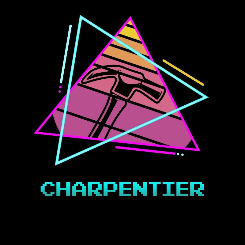 Vintage Retro Charpentier Menuisier Menuiserie