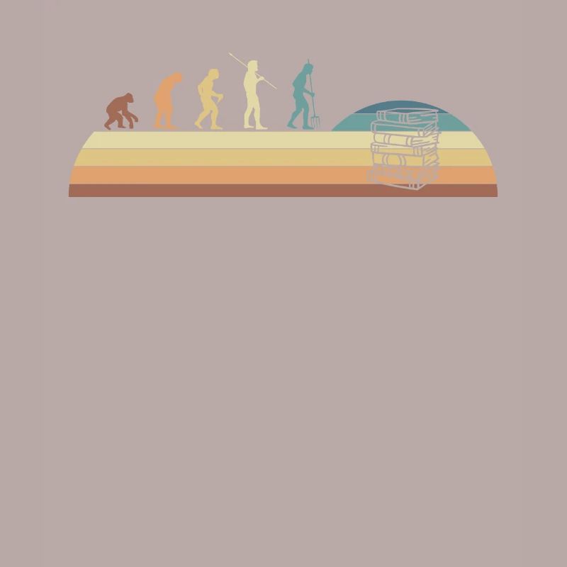 Evolution Vintage Retro Bücher Bibliothek