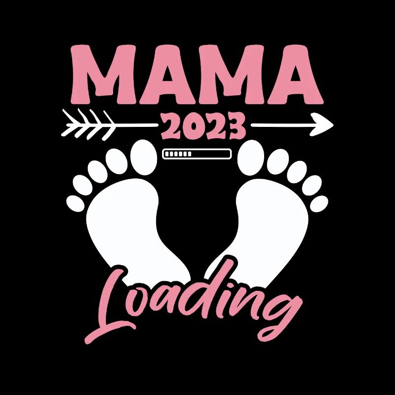 Mama 2023 Loading Shirt Geschenk Werdende Mutter