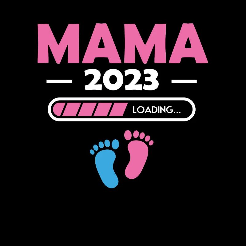 Mama 2023 Loading Shirt Geschenk Werdende Mutter