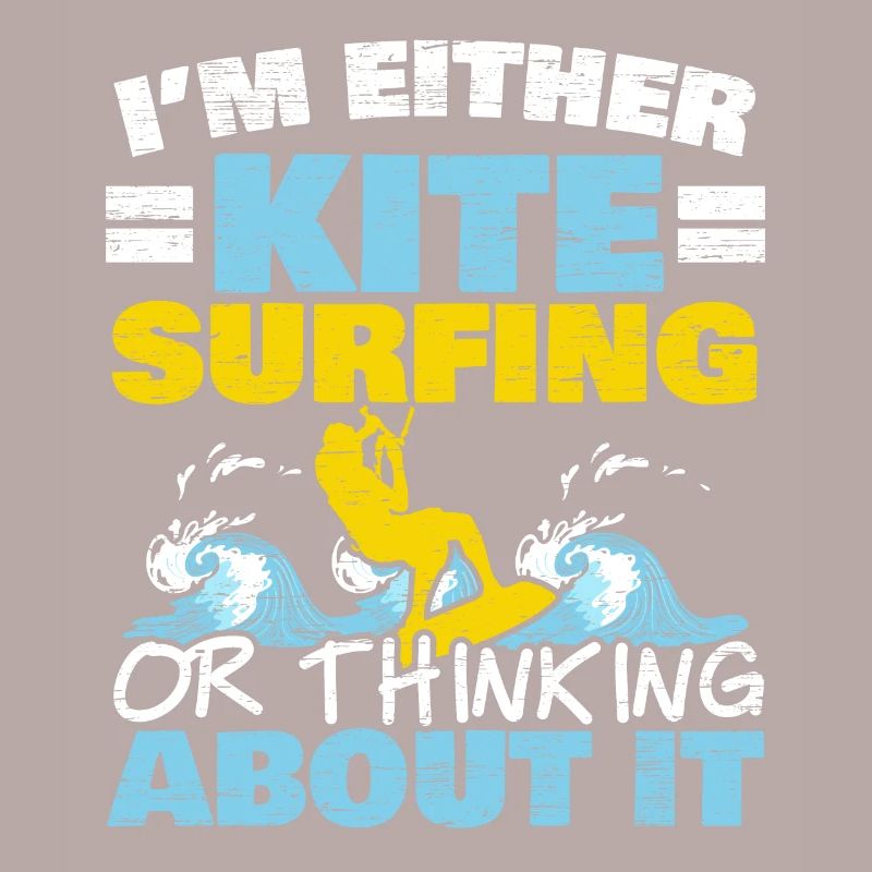 Ich surfe entweder oder denke darüber nach Kitesurfer