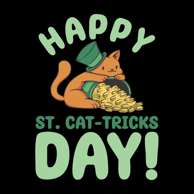 Bonne journée des tours de chat Saint-Patrick