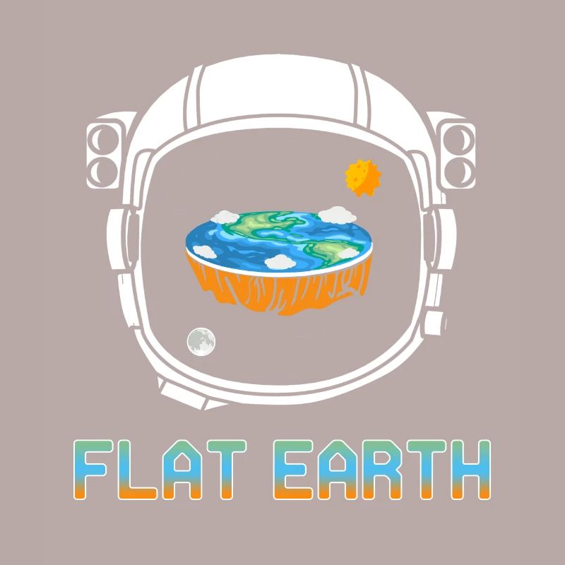 FLAT Earth Cool Astronaute Flat Earther Designs