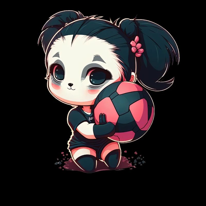Shibi Panda Mädchen mit Volleyball- Anime