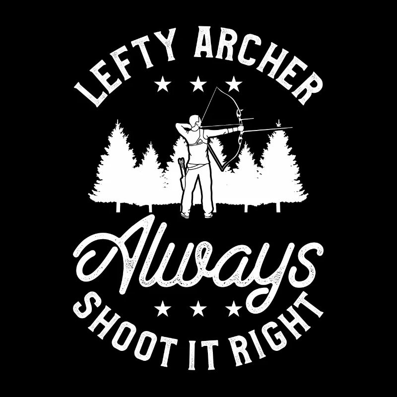 Lefty Archer Schießen Sie immer rechts Bogenschützen