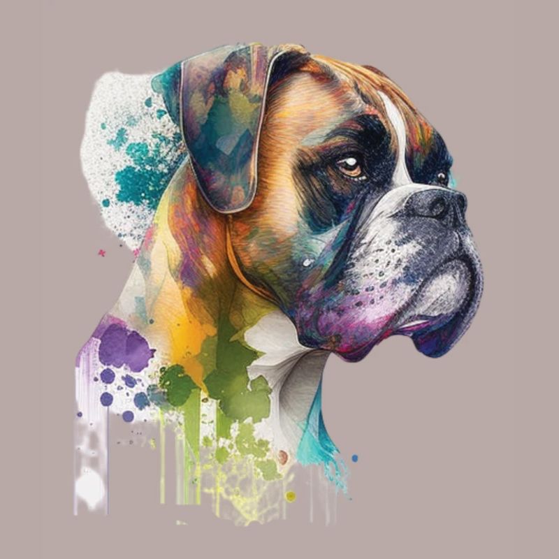Conception de l’aquarelle allemande Boxer Dog