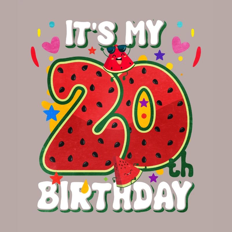 20e anniversaire Pastèque cadeau d’été