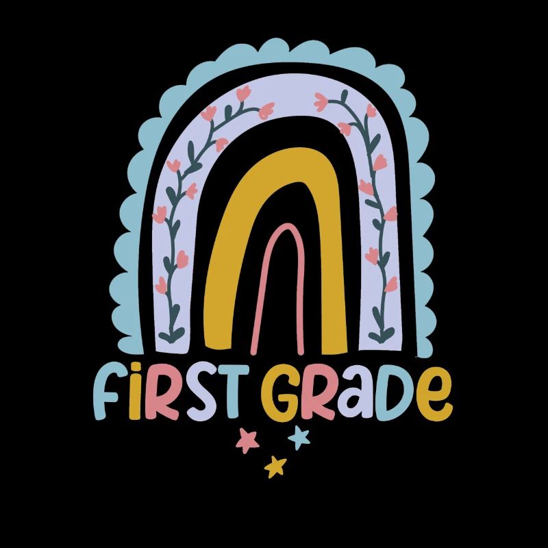 First grade, 1st team, rainbow teacher