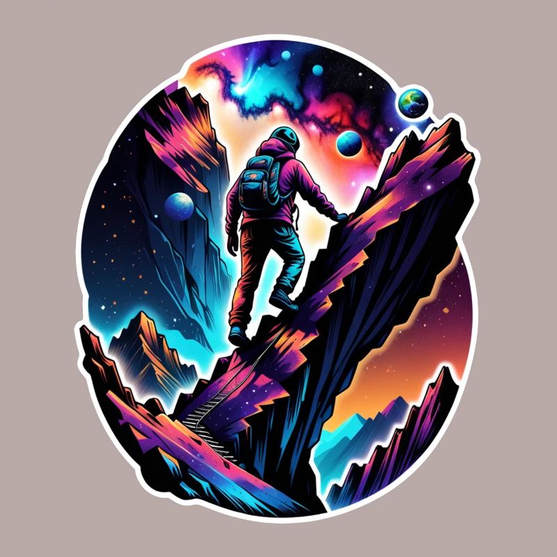 Climbing - Moon - Space