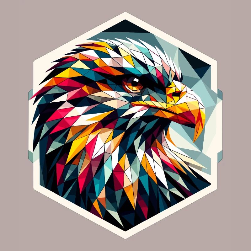 White-tailed eagle in polygon representation