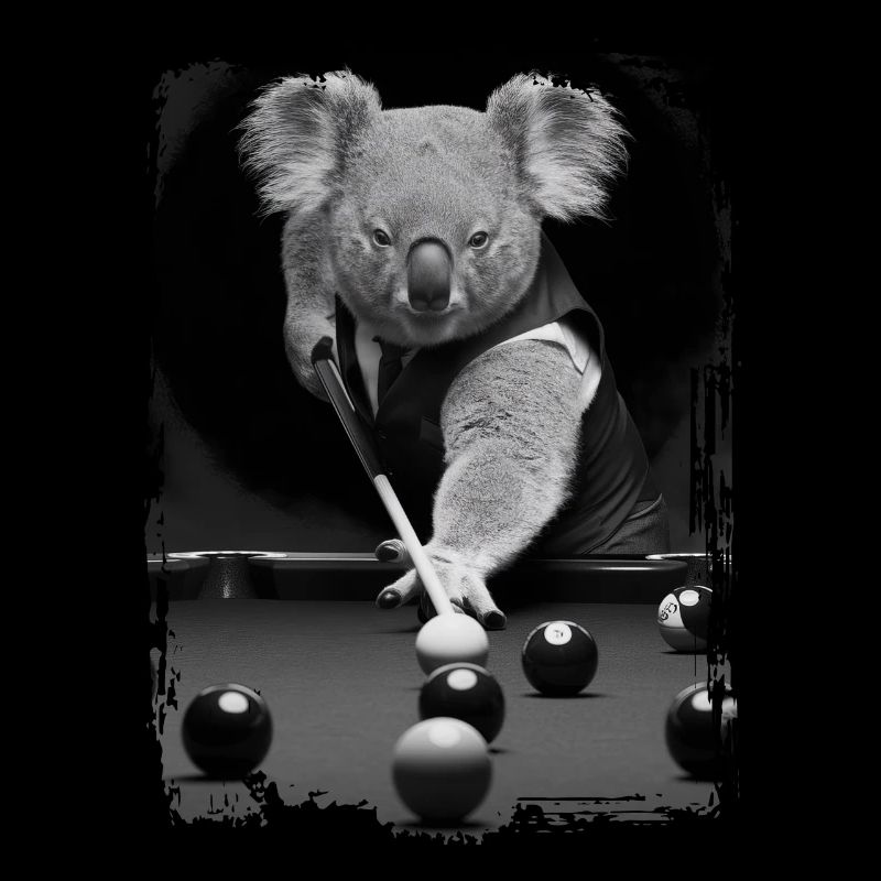 Koala spielt Billard Geschenk