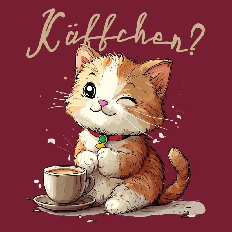 Kätzchen fragt nach Käffchen