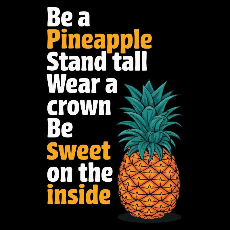 Be a pineapple stand big wearing a crown