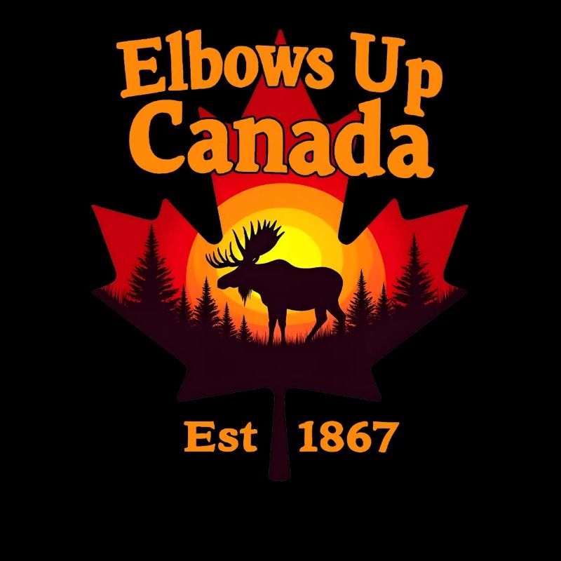 Elbows Up Canada Est 1867 Elch