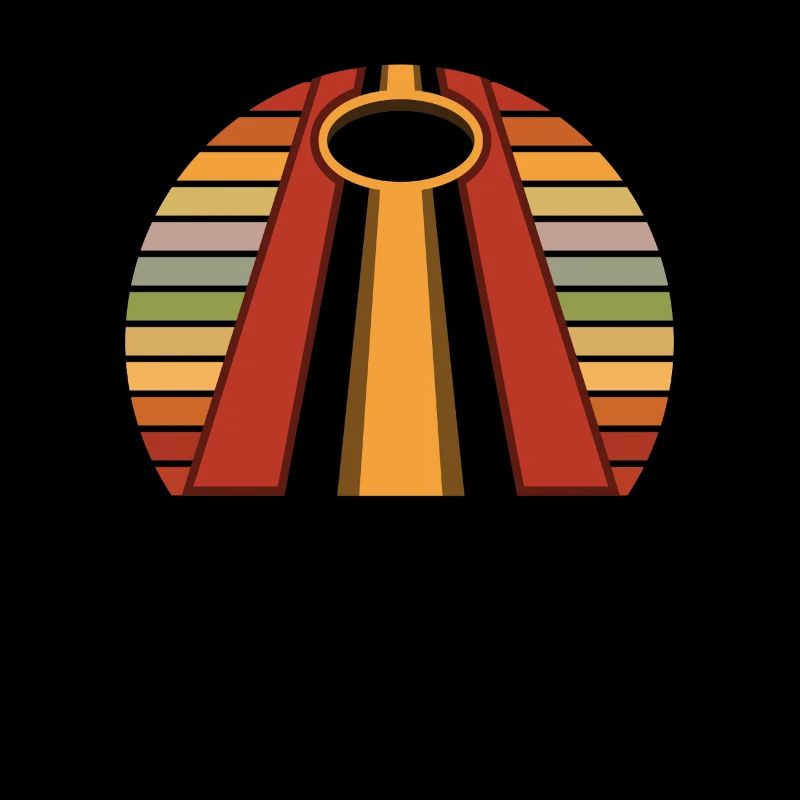 Cornhole Player Retro Stripe Art