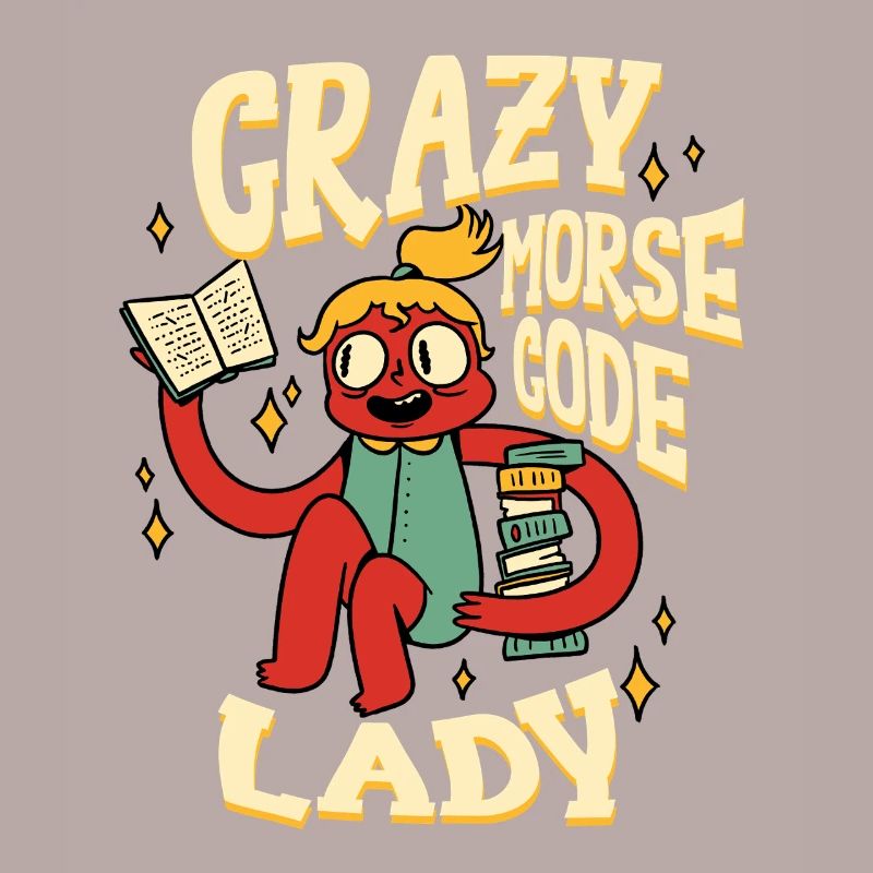 Morsecode Crazy Morse Code Lady
