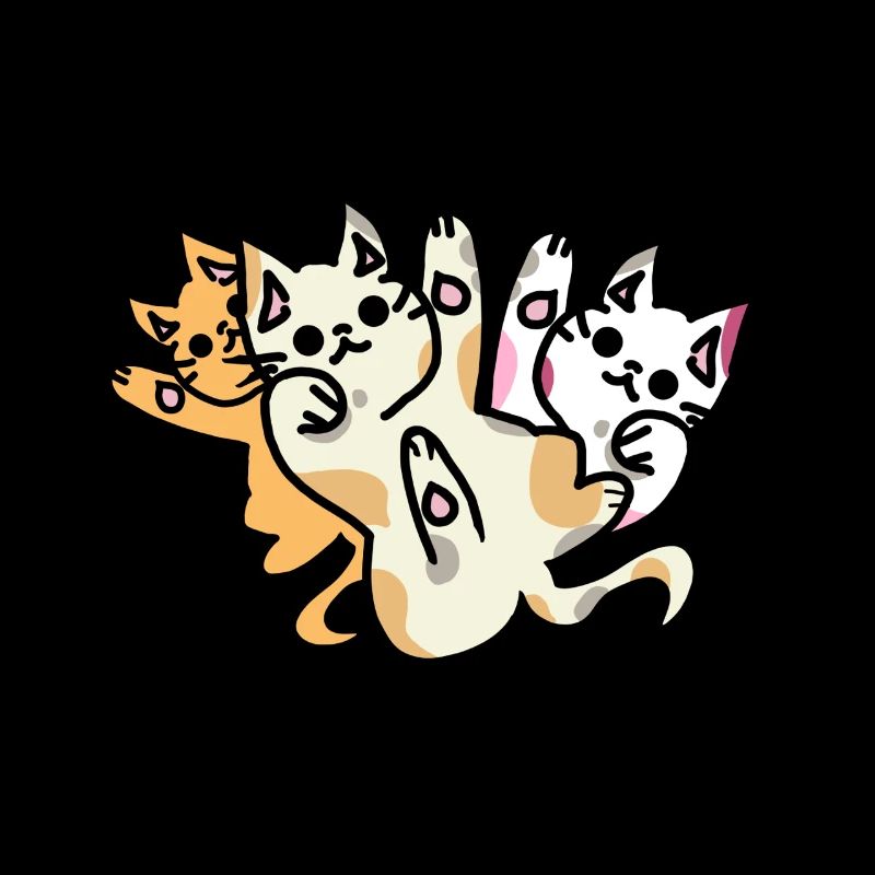 Dicton de chat avec des cœurs
