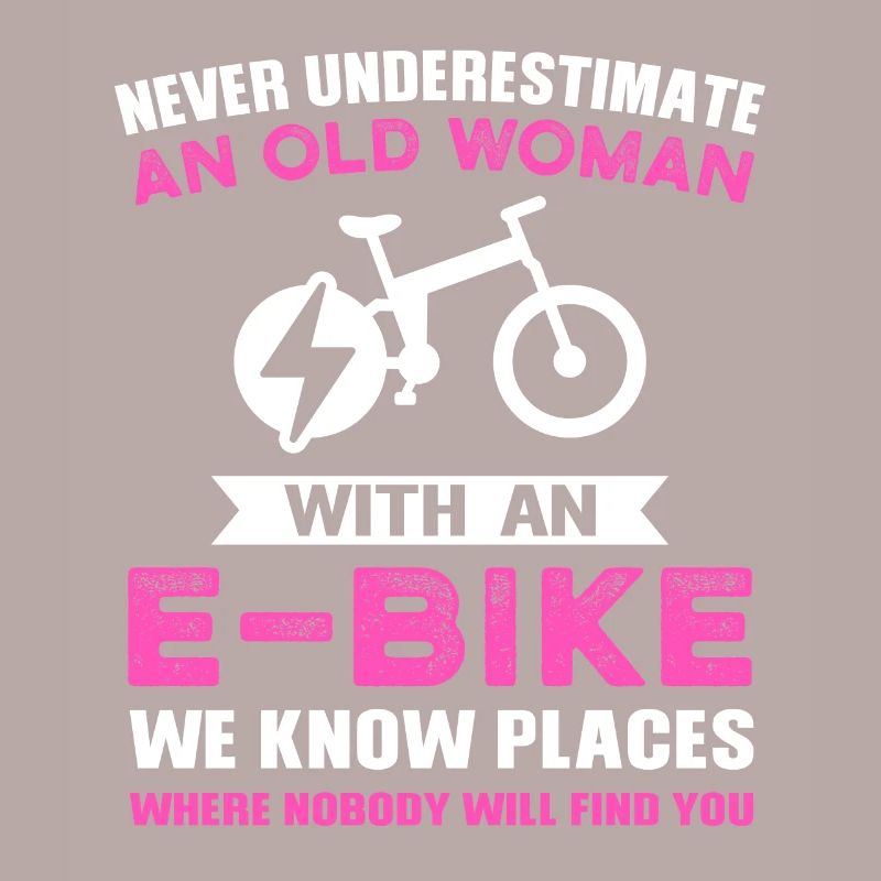 Frau mit einem E-Biking Electric Bicycle Geschenk
