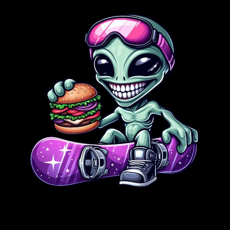 Alien Snowboarder Hamburger Restauration Rapide