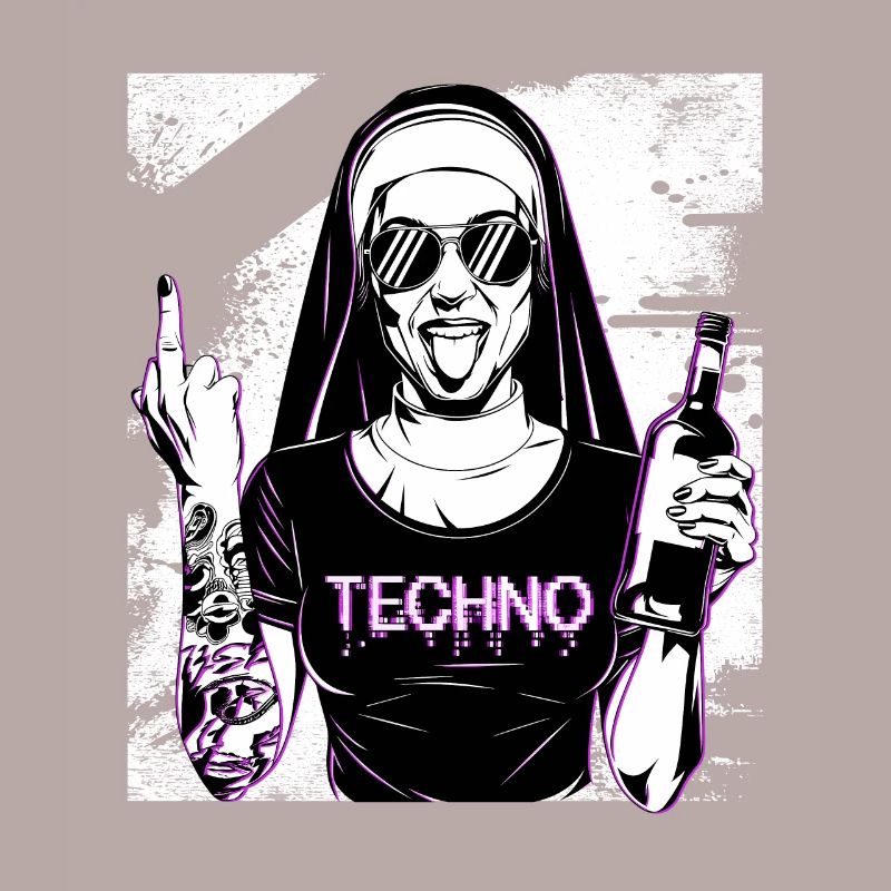 Rebellious Nun Techno Party Hardstyle