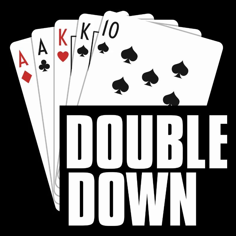 Poker Leidenschaft Double Down Karten Motiv