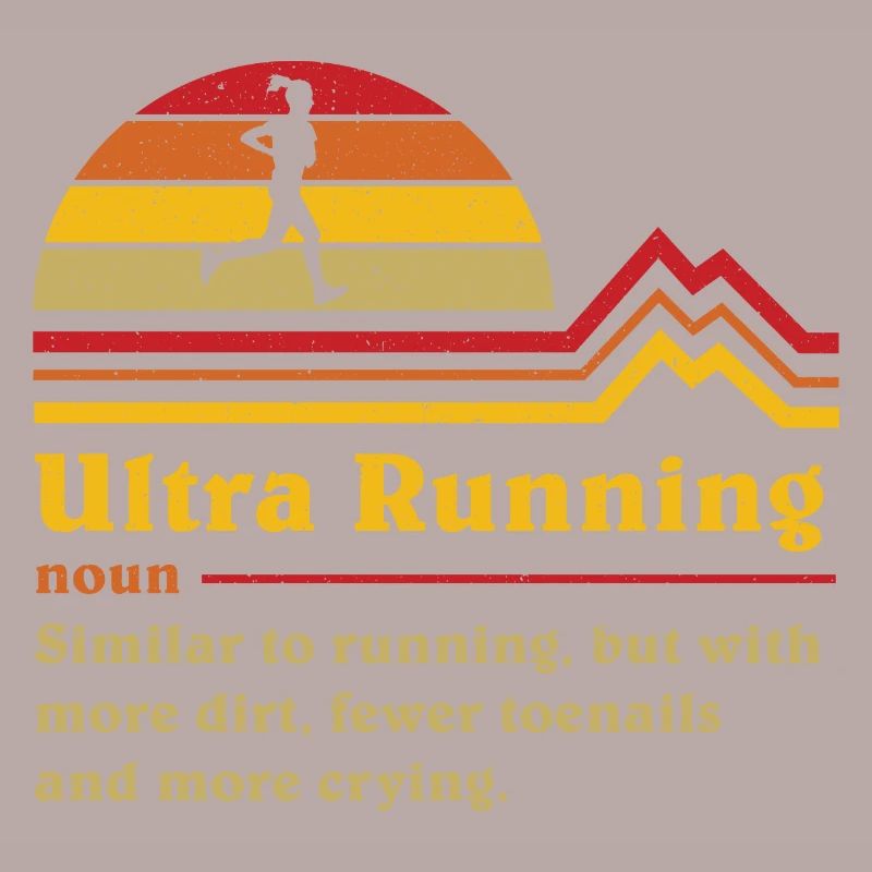 Coureur de trail ultra ultra-course de définition drôle