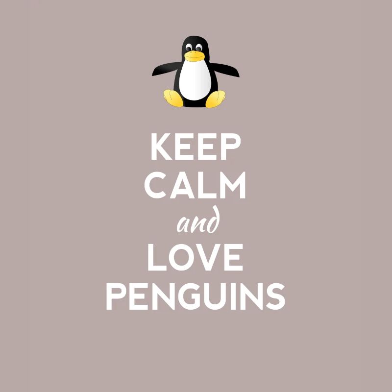 keep calm love pingouin Linux nerd ordinateur cpu lo