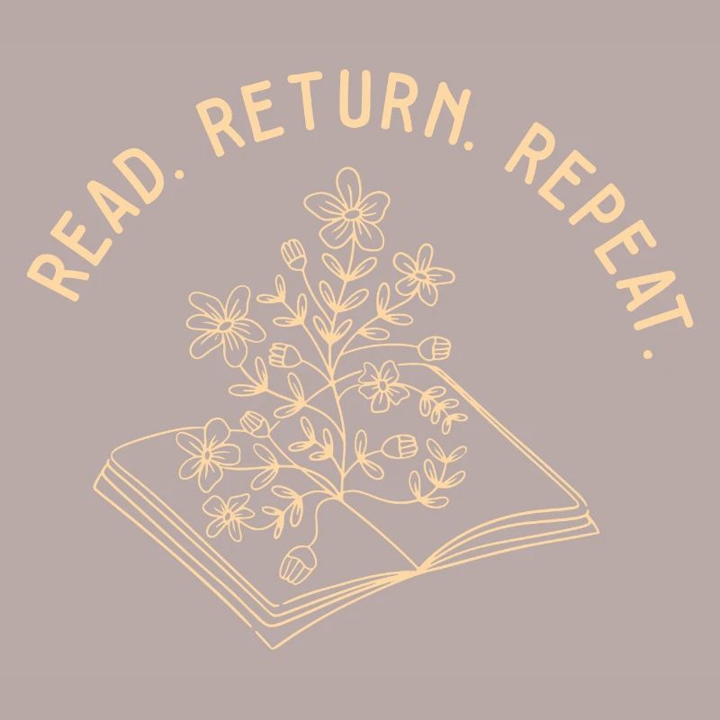 Librarian Read Return Repeat Library Worker Book