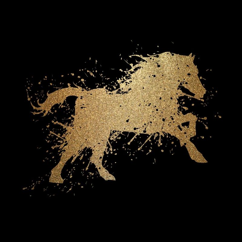 Cheval doré - Cheval - idée cadeau