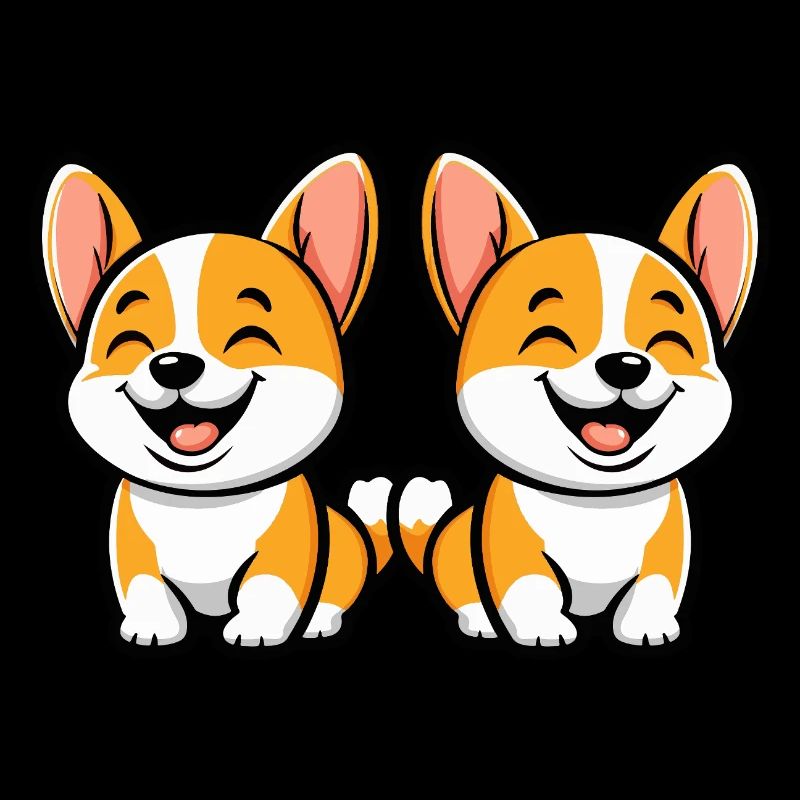 Bande dessinée de chien corgi