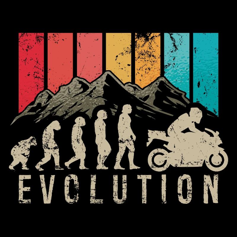 Motorcycle Evolution Vintage Biker Motorcycle