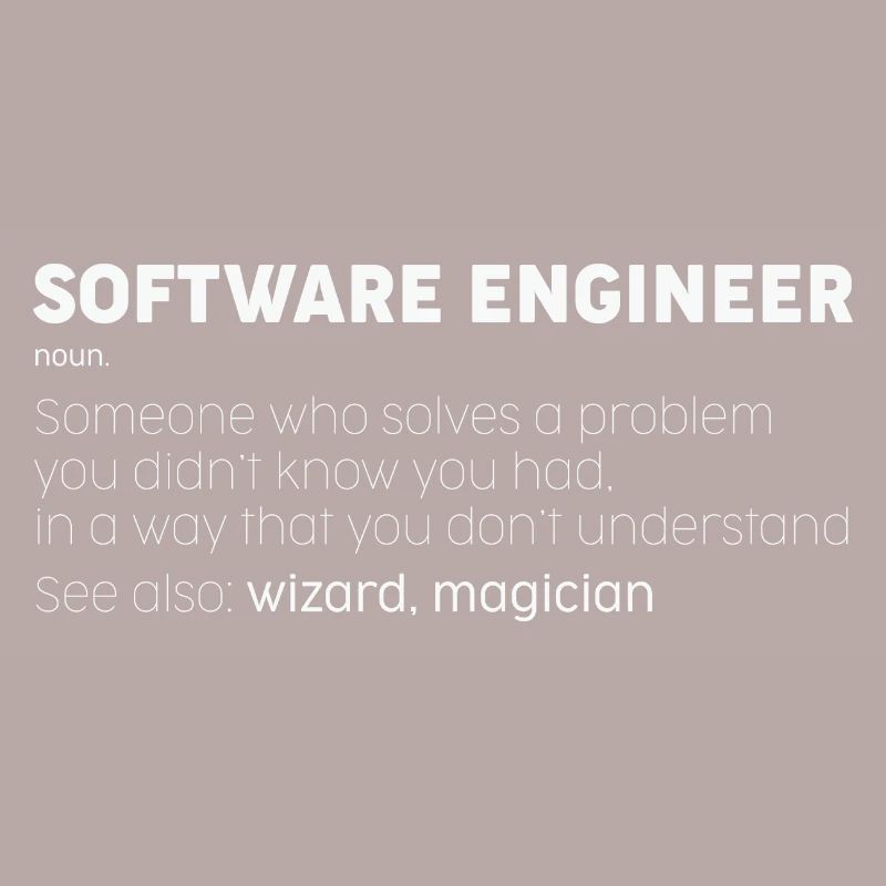 Software Engineer Noun Funny Programmer