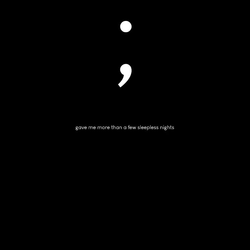 Funny computer science shirt - semicolon