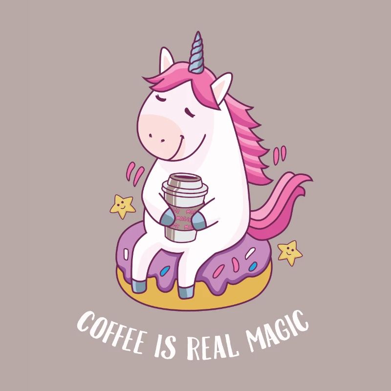 Coffee Is Real Magic - Kaffee Einhorn Geschenk