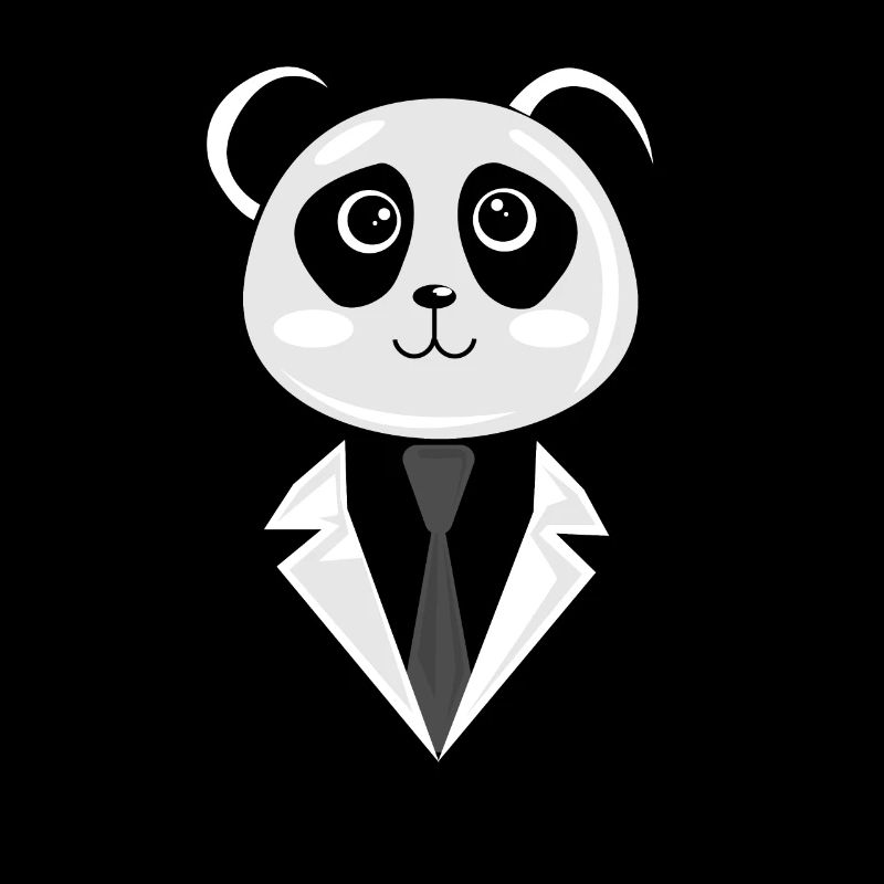 Panda dans un cadeau de costume
