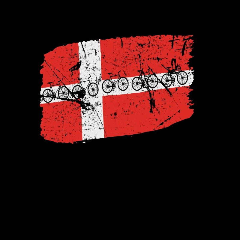 Drapeau du Danemark avec cadeau de vélos