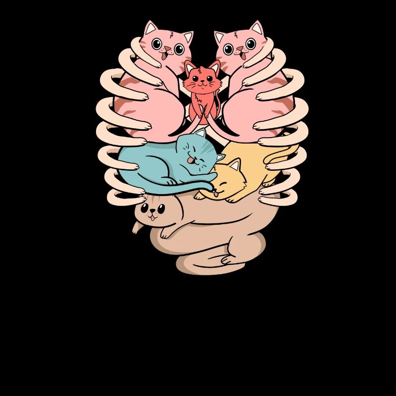Feline Katze Anatomie Geschenk Kätzchen Körper Cat