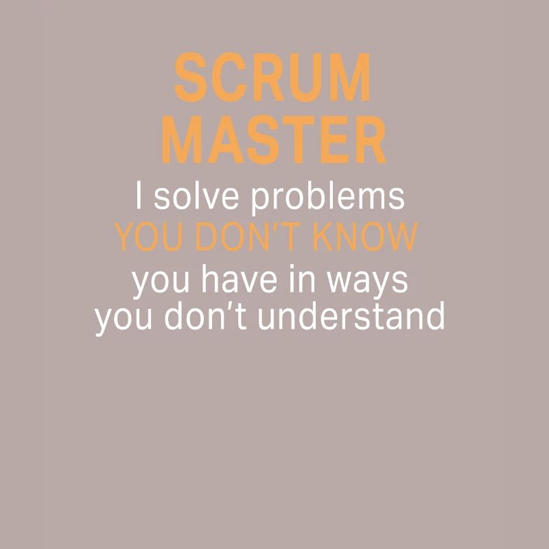 Drôle Scrum Master Résoudre la conception de problèmes